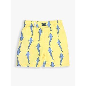 RuggedButts Boys Yellow Shark Jawsome Swim Trunks‎ UPF 50+
